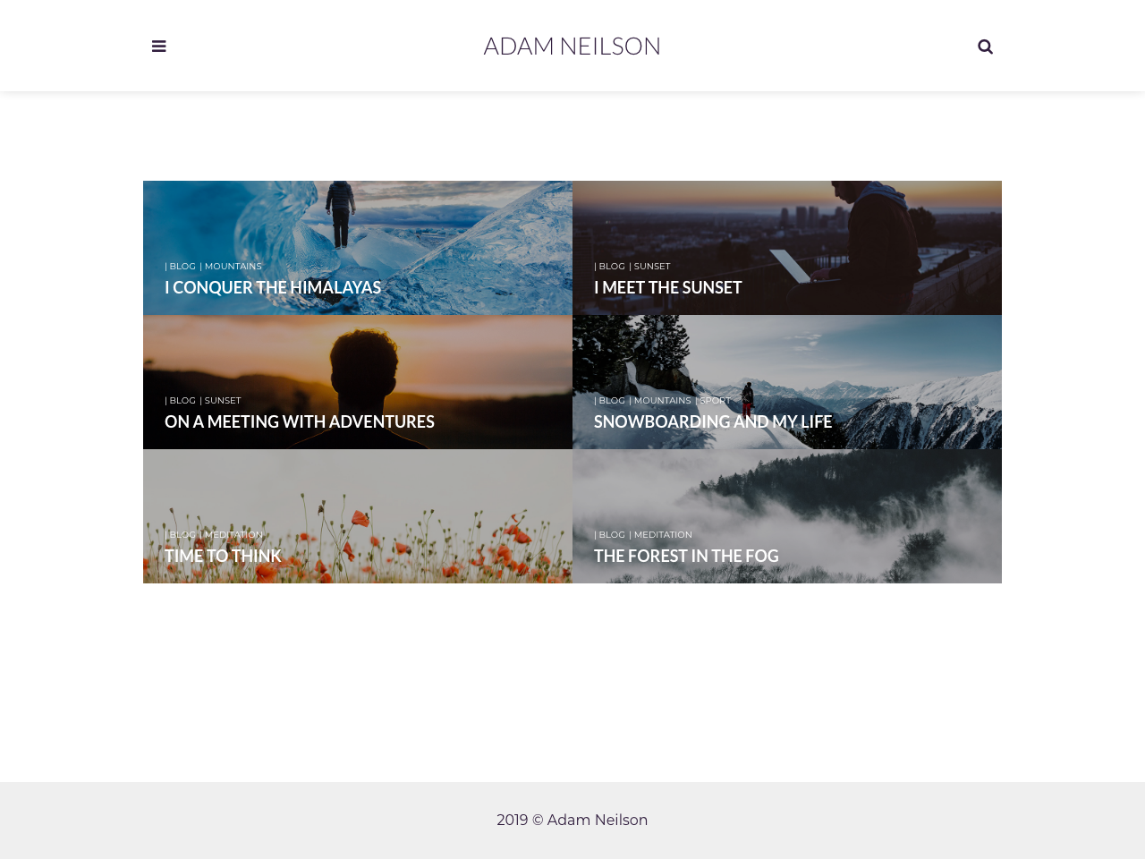 Adam Blog screenshot