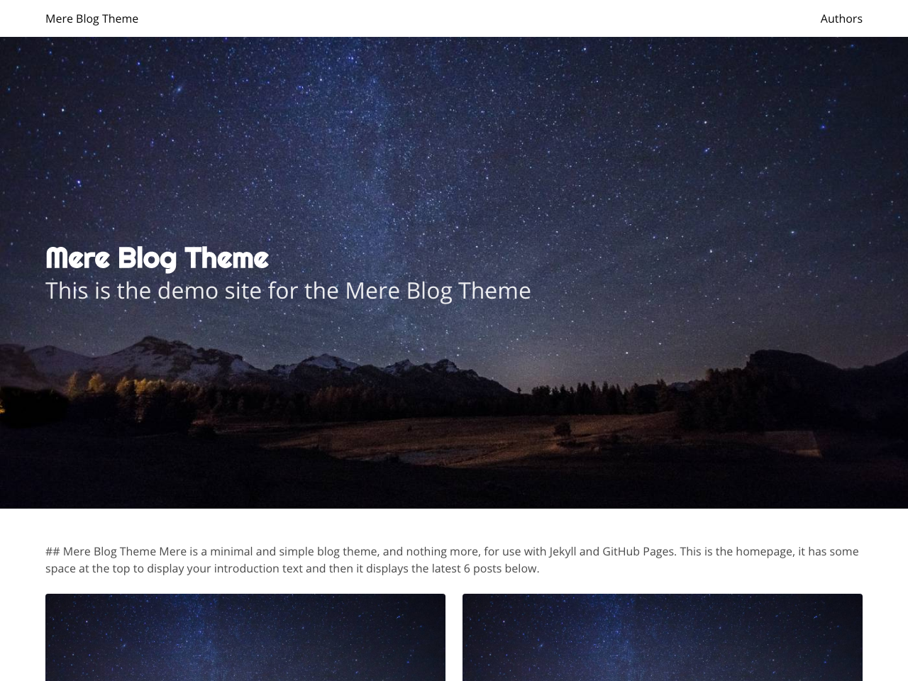 Mere Blog Theme screenshot