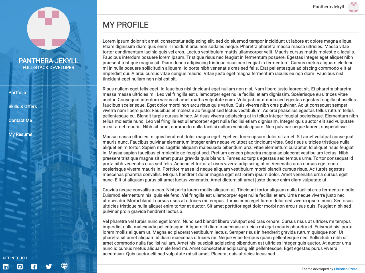 panthera-jekyll screenshot