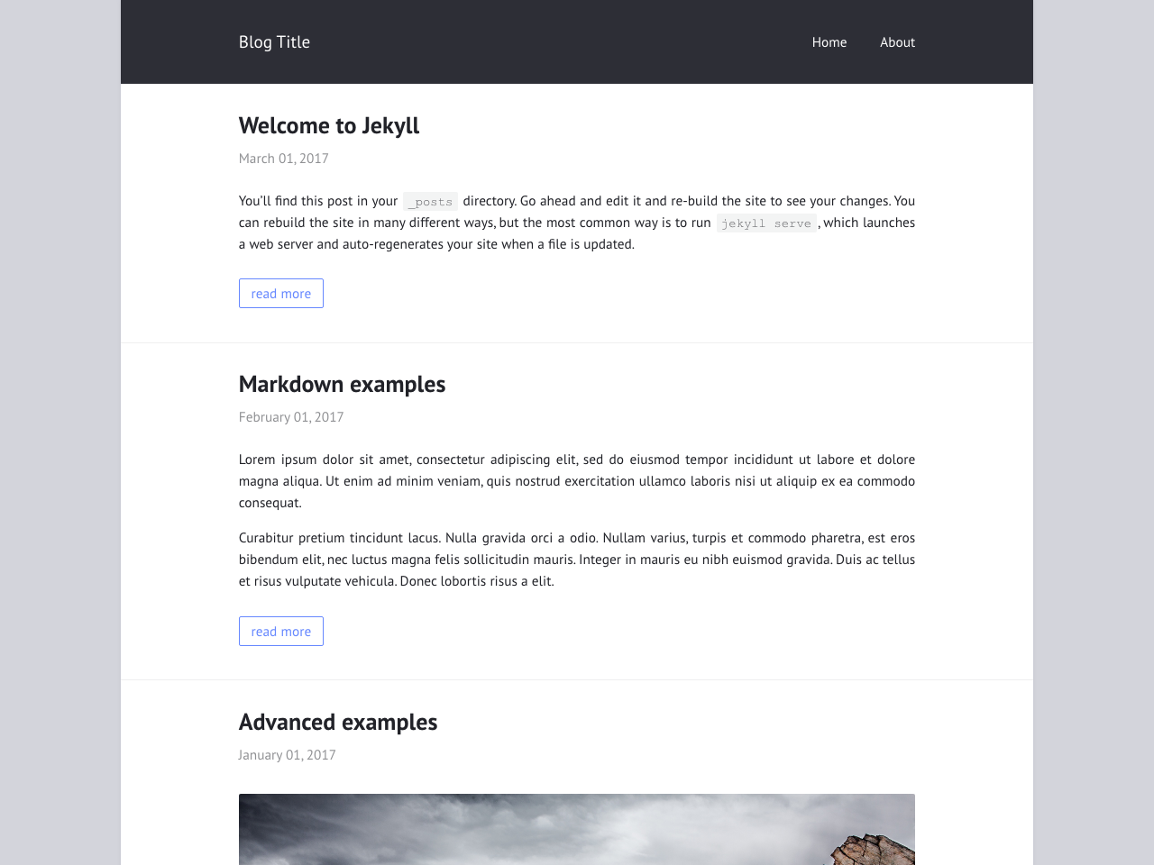 Jekyll Contrast screenshot