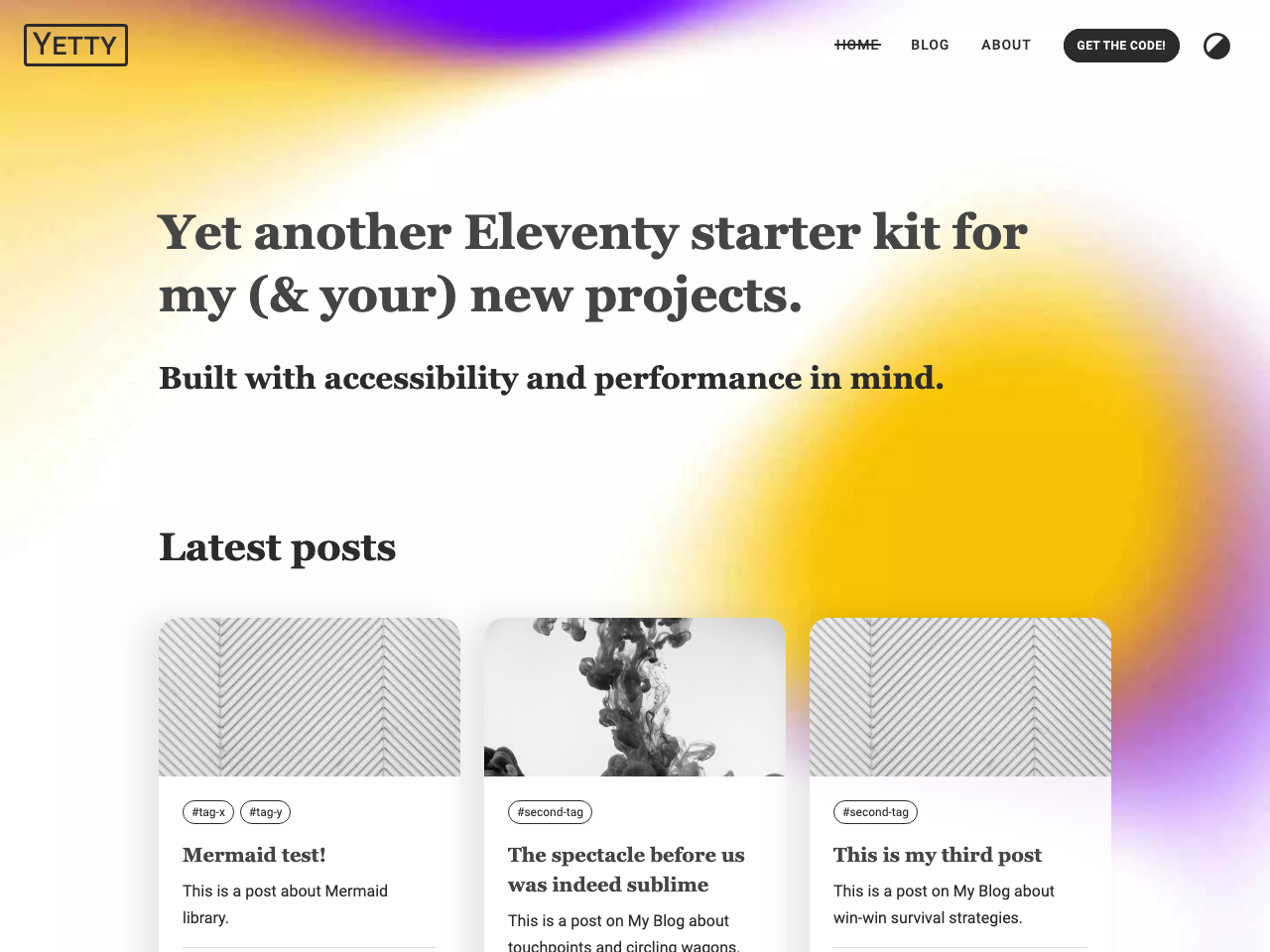Eleventy Yetty screenshot