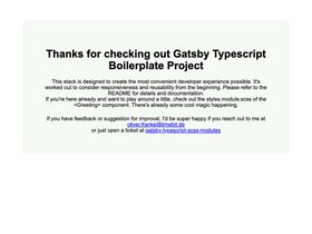 Gatsby Typescript Scss Docker screenshot